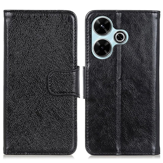 For Xiaomi Redmi 13 4G Case Nappa Texture Split Leather Phone Cover Wallet Book Flip Stand