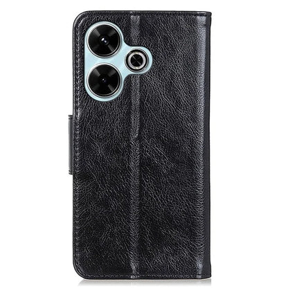 For Xiaomi Redmi 13 4G Case Nappa Texture Split Leather Phone Cover Wallet Book Flip Stand