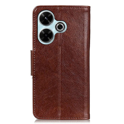 For Xiaomi Redmi 13 4G Case Nappa Texture Split Leather Phone Cover Wallet Book Flip Stand