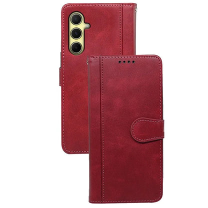 For Samsung Galaxy M34 5G / F34 5G Case Round Magnetic Clasp PU Leather Phone Cover