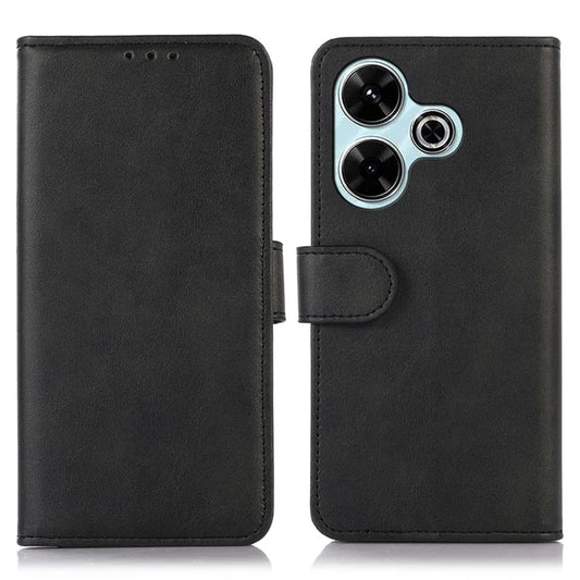 For Xiaomi Redmi 13 4G Case Cowhide Texture  Leather Phone Cover with Stand 3 Card Holder