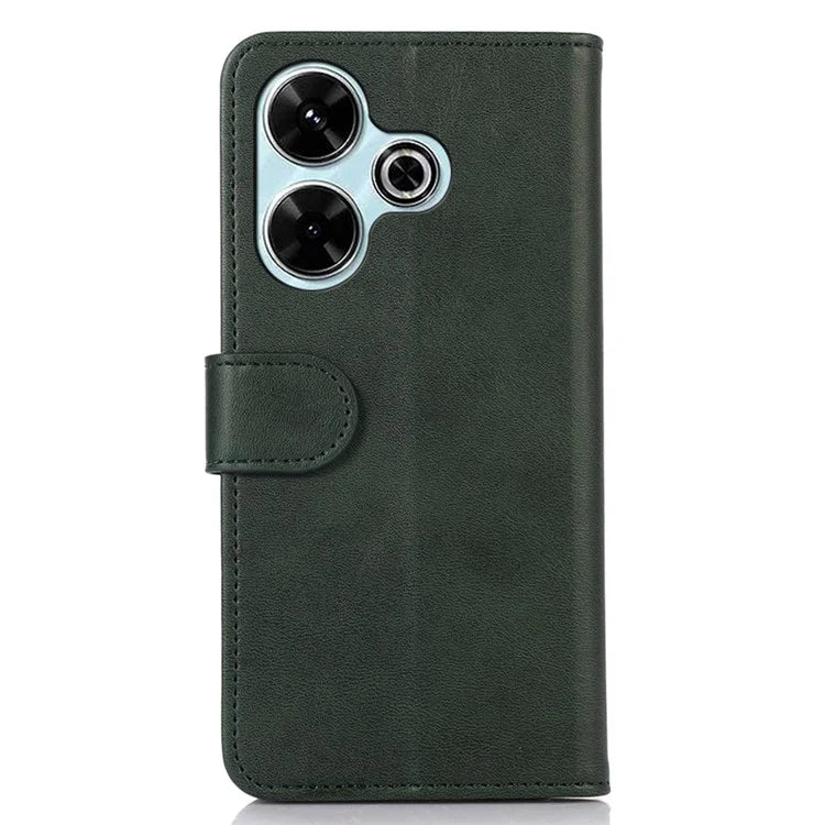 For Xiaomi Redmi 13 4G Case Cowhide Texture  Leather Phone Cover with Stand 3 Card Holder