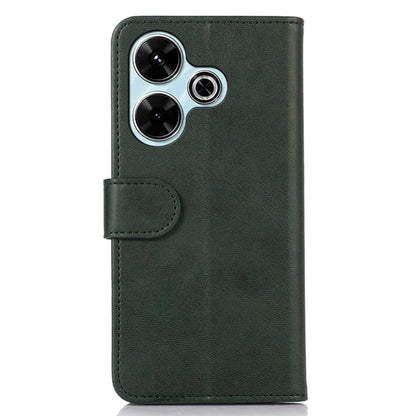 For Xiaomi Redmi 13 4G Case Cowhide Texture  Leather Phone Cover with Stand 3 Card Holder
