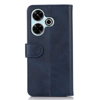 For Xiaomi Redmi 13 4G Case Cowhide Texture  Leather Phone Cover with Stand 3 Card Holder