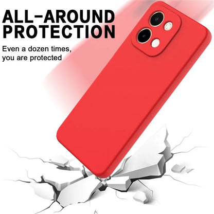 For vivo Y28 4G Case Liquid Silicone Phone Cover with Hand Strap