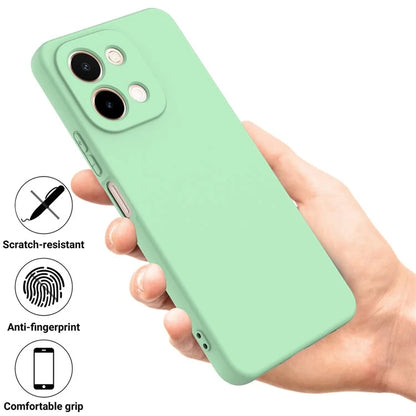For vivo Y28 4G Case Liquid Silicone Phone Cover with Hand Strap