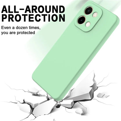 For vivo Y28 4G Case Liquid Silicone Phone Cover with Hand Strap