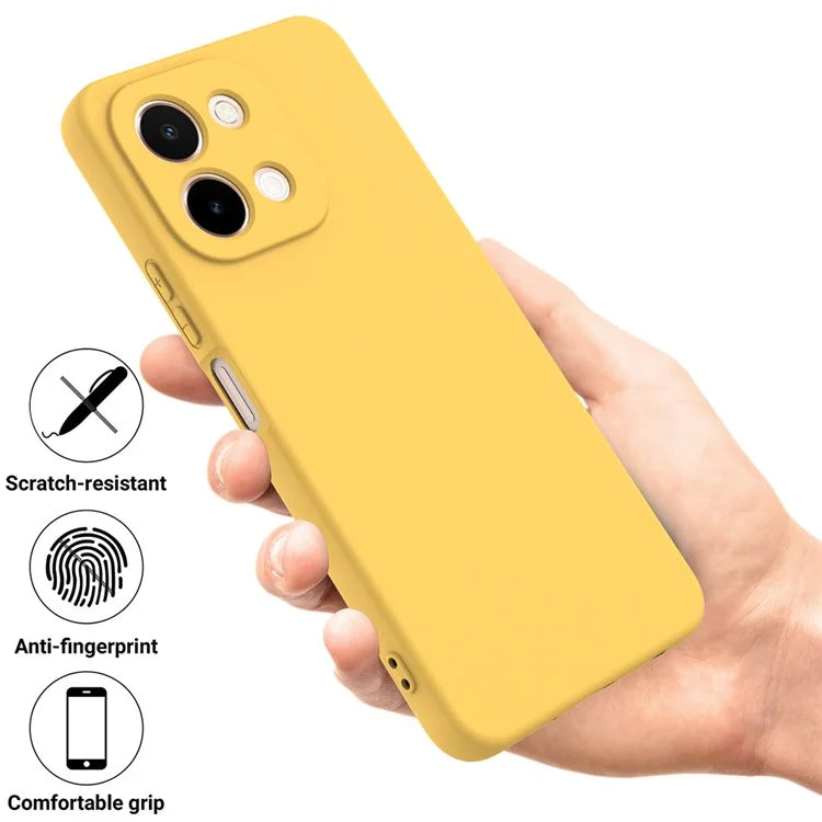 For vivo Y28 4G Case Liquid Silicone Phone Cover with Hand Strap