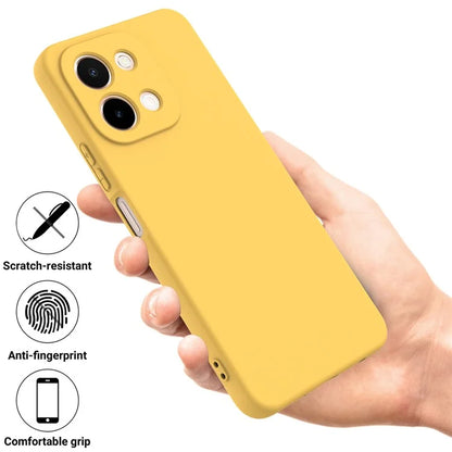 For vivo Y28 4G Case Liquid Silicone Phone Cover with Hand Strap