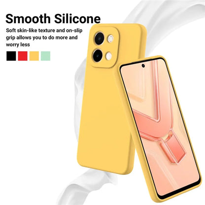 For vivo Y28 4G Case Liquid Silicone Phone Cover with Hand Strap