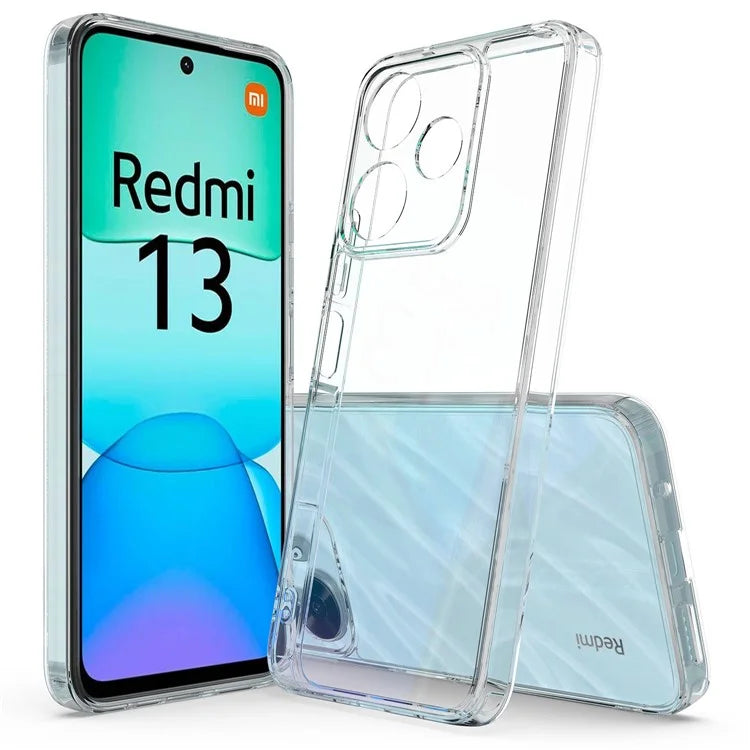 For Xiaomi Redmi 13 4G / Poco M6 4G Case Acrylic + TPU Crystal Transparent Protective Phone Cover