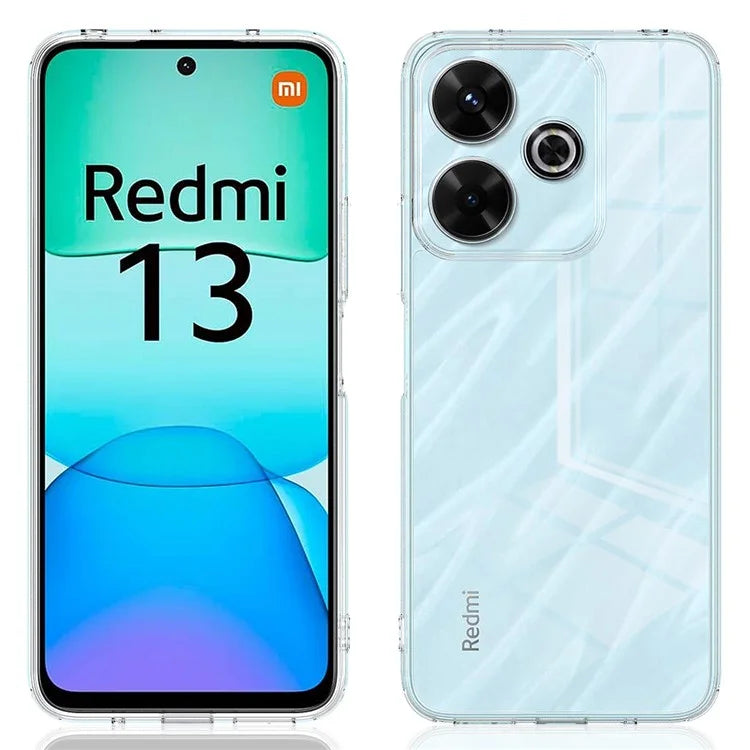 For Xiaomi Redmi 13 4G / Poco M6 4G Case Acrylic + TPU Crystal Transparent Protective Phone Cover