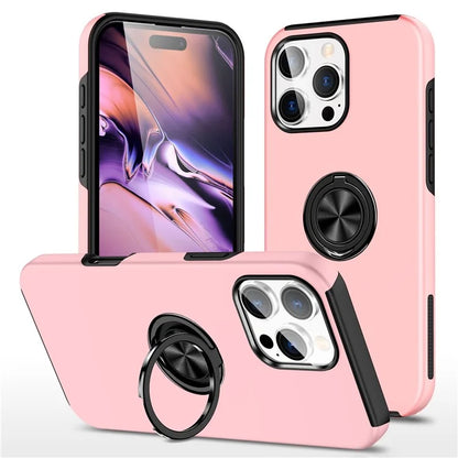For iPhone 16 Pro Max Case with Ring Holder PC+TPU Anti-Scratch Phone Cover