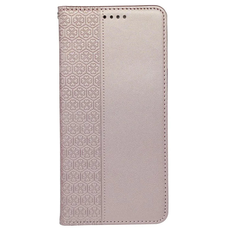 For Samsung Galaxy A54 5G Case Leather Phone Cover Lucky Clover Imprinting Magnetic Closure