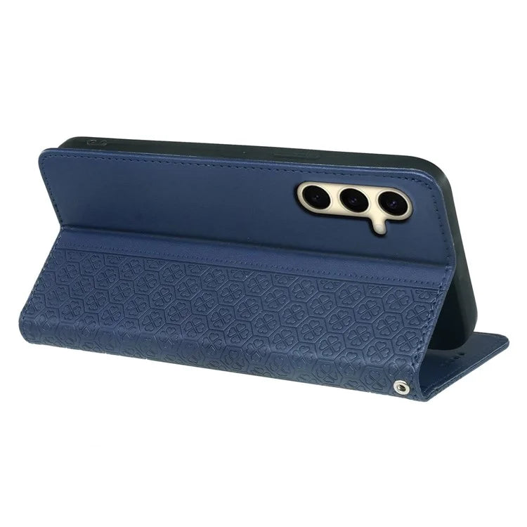 For Samsung Galaxy A05s 4G Case Four-Leaf Clover Leather Phone Cover Flip Stand / Card Slot