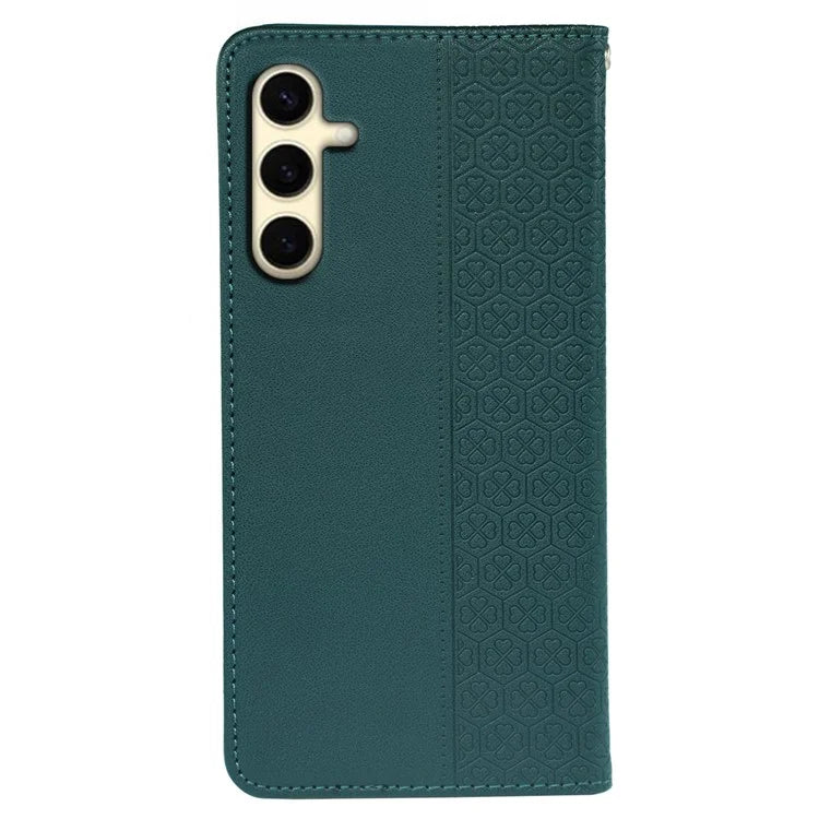 For Samsung Galaxy A05s 4G Case Four-Leaf Clover Leather Phone Cover Flip Stand / Card Slot
