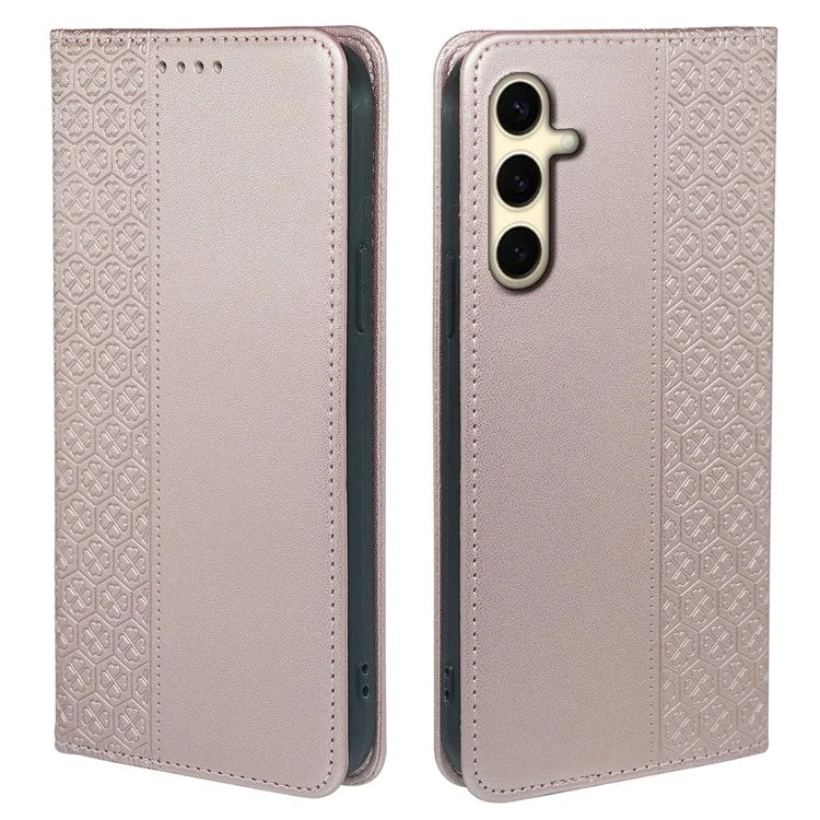 For Samsung Galaxy A05s 4G Case Four-Leaf Clover Leather Phone Cover Flip Stand / Card Slot