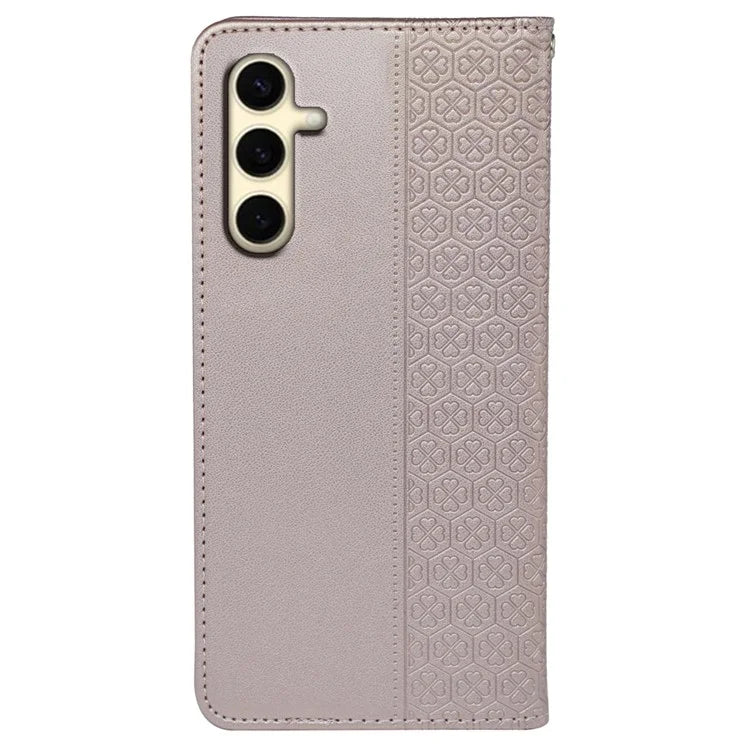 For Samsung Galaxy A05s 4G Case Four-Leaf Clover Leather Phone Cover Flip Stand / Card Slot