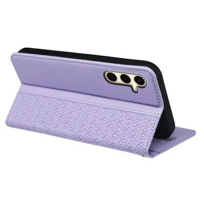 For Samsung Galaxy A05s 4G Case Four-Leaf Clover Leather Phone Cover Flip Stand / Card Slot