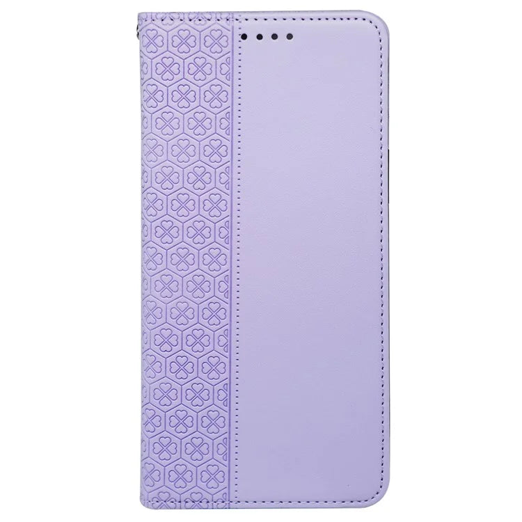 For Samsung Galaxy A05s 4G Case Four-Leaf Clover Leather Phone Cover Flip Stand / Card Slot