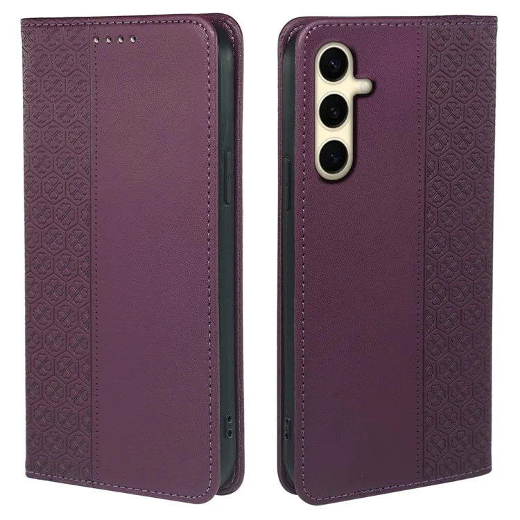For Samsung Galaxy A05s 4G Case Four-Leaf Clover Leather Phone Cover Flip Stand / Card Slot