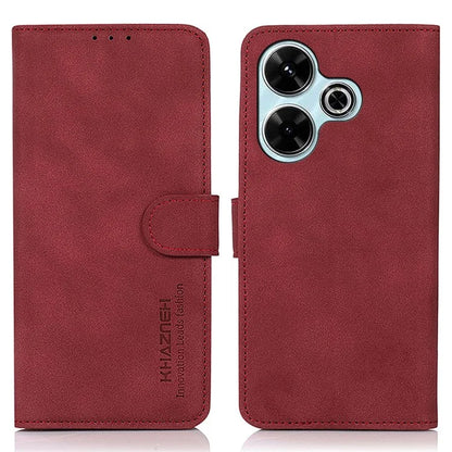 KHAZNEH For Xiaomi Redmi 13 4G Case Leather Flip Stand Phone Cover Smooth Texture