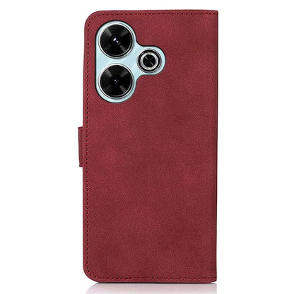 KHAZNEH For Xiaomi Redmi 13 4G Case Leather Flip Stand Phone Cover Smooth Texture
