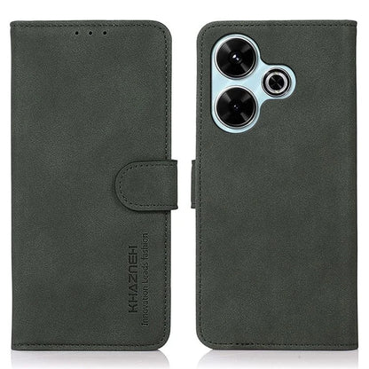 KHAZNEH For Xiaomi Redmi 13 4G Case Leather Flip Stand Phone Cover Smooth Texture