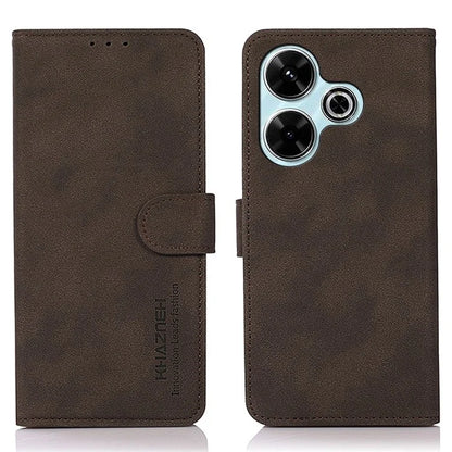 KHAZNEH For Xiaomi Redmi 13 4G Case Leather Flip Stand Phone Cover Smooth Texture