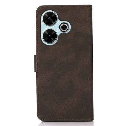 KHAZNEH For Xiaomi Redmi 13 4G Case Leather Flip Stand Phone Cover Smooth Texture
