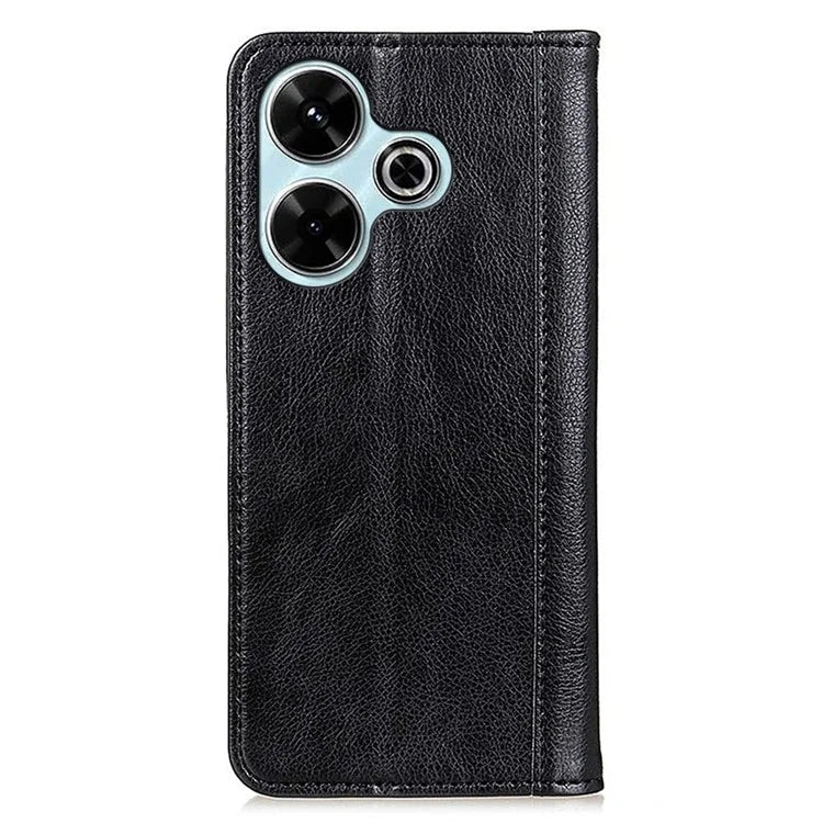 For Xiaomi Redmi 13 4G Wallet Case Litchi Texture Split Leather Phone Cover