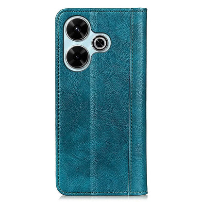 For Xiaomi Redmi 13 4G Wallet Case Litchi Texture Split Leather Phone Cover