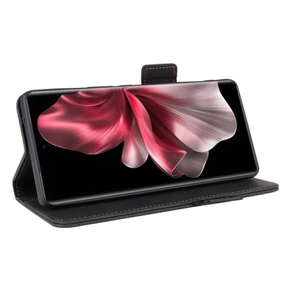 For vivo V30e 5G Case Leather Phone Cover Hardware Decor Folio Book Wallet
