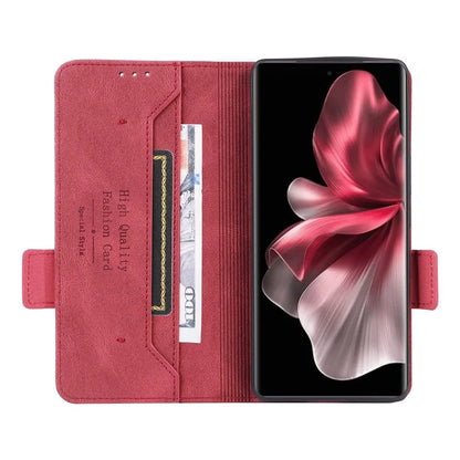 For vivo V30e 5G Case Leather Phone Cover Hardware Decor Folio Book Wallet