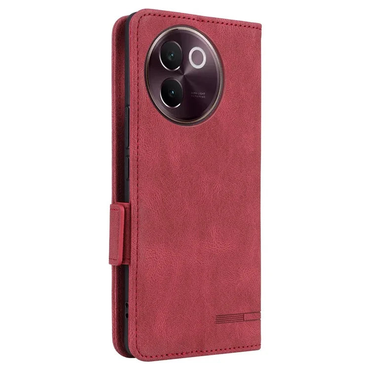 For vivo V30e 5G Case Leather Phone Cover Hardware Decor Folio Book Wallet