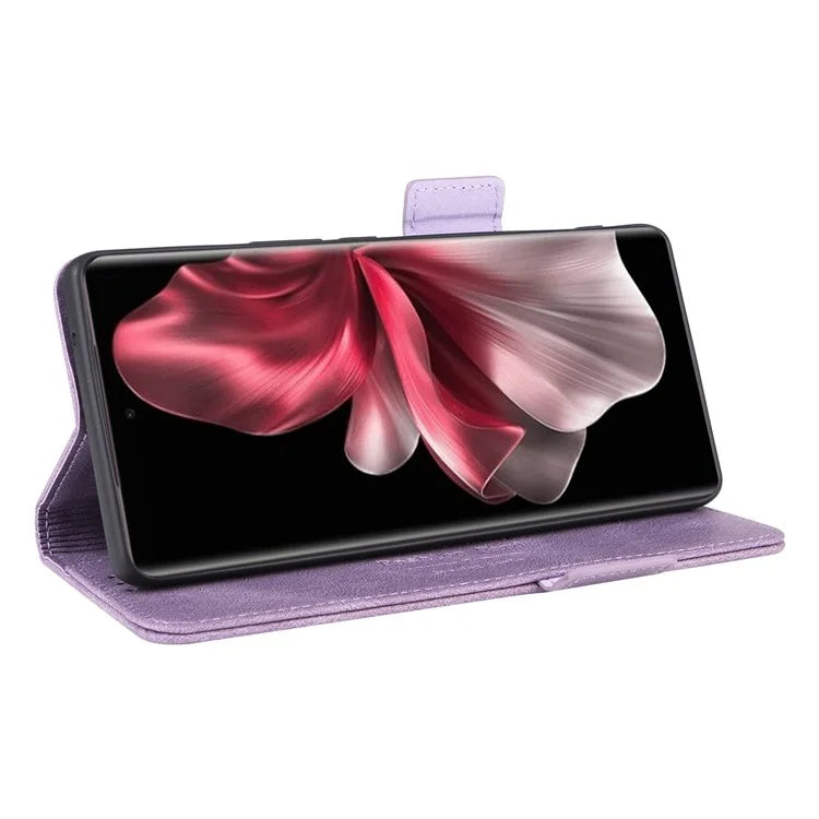 For vivo V30e 5G Case Leather Phone Cover Hardware Decor Folio Book Wallet