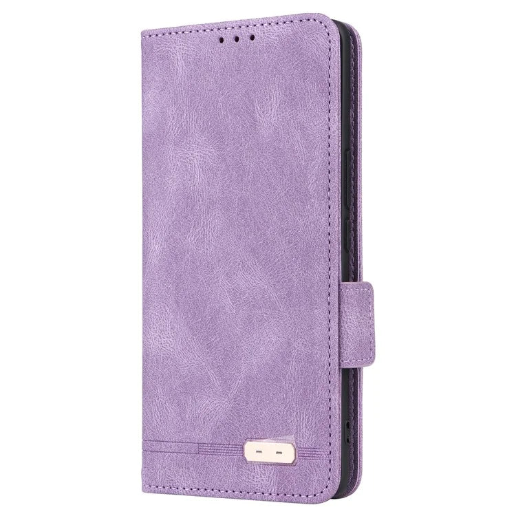 For vivo V30e 5G Case Leather Phone Cover Hardware Decor Folio Book Wallet