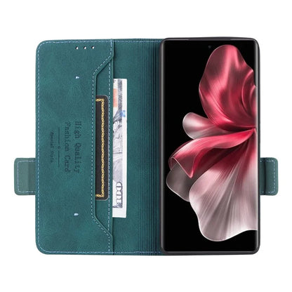 For vivo V30e 5G Case Leather Phone Cover Hardware Decor Folio Book Wallet
