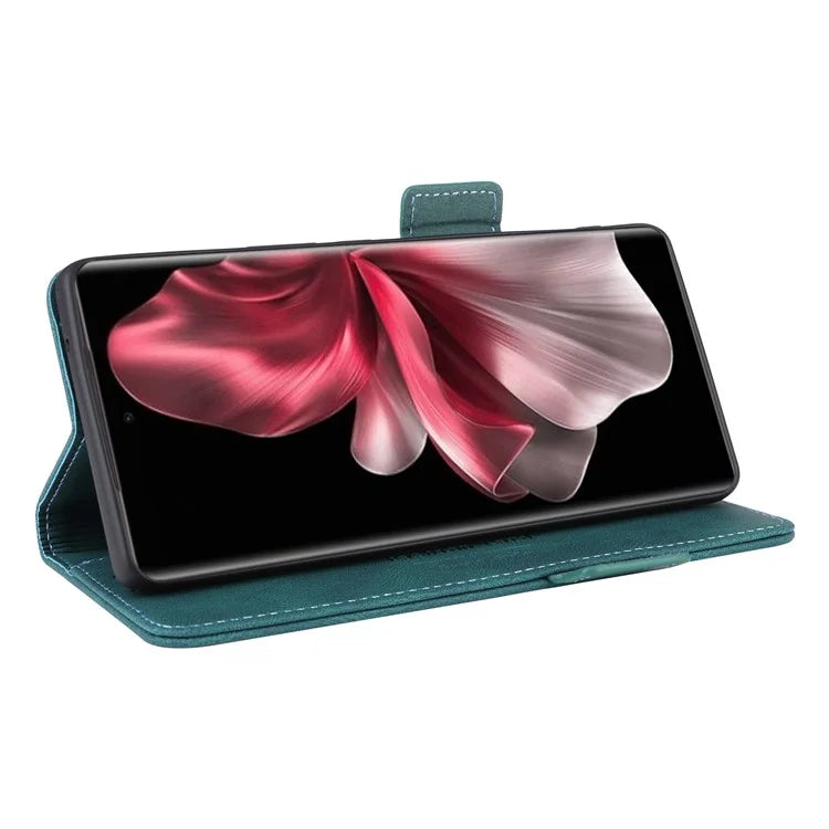 For vivo V30e 5G Case Leather Phone Cover Hardware Decor Folio Book Wallet