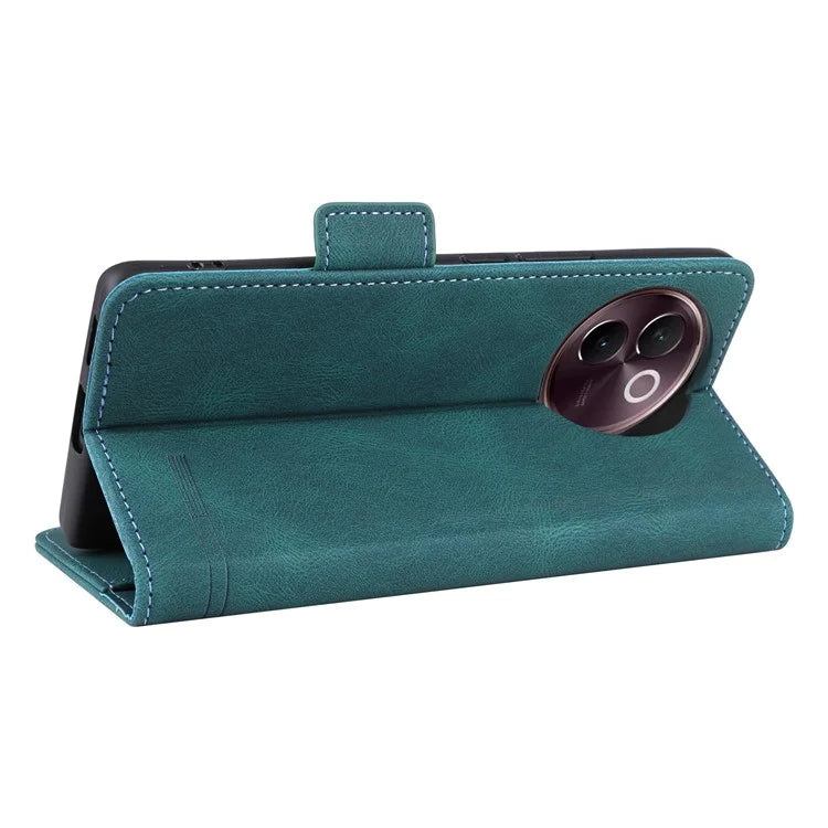 For vivo V30e 5G Case Leather Phone Cover Hardware Decor Folio Book Wallet