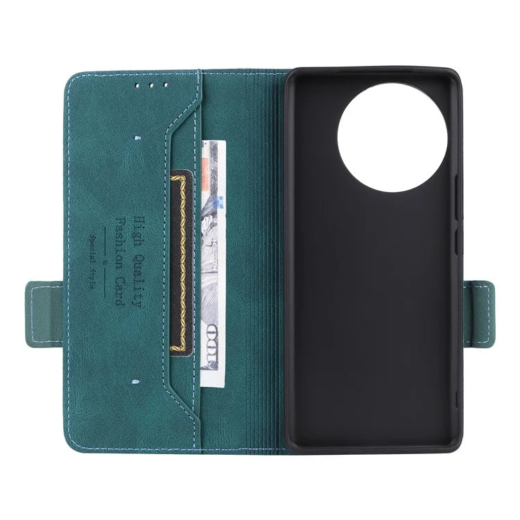 For vivo V30e 5G Case Leather Phone Cover Hardware Decor Folio Book Wallet