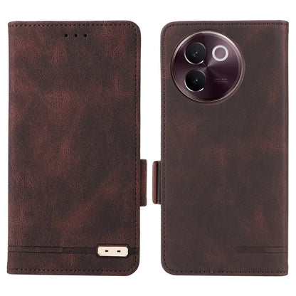 For vivo V30e 5G Case Leather Phone Cover Hardware Decor Folio Book Wallet