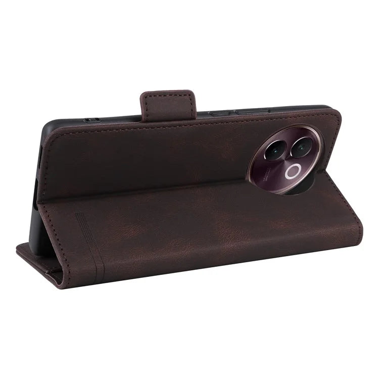 For vivo V30e 5G Case Leather Phone Cover Hardware Decor Folio Book Wallet