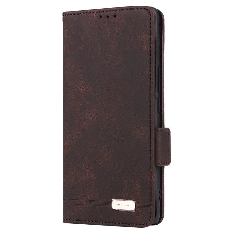 For vivo V30e 5G Case Leather Phone Cover Hardware Decor Folio Book Wallet