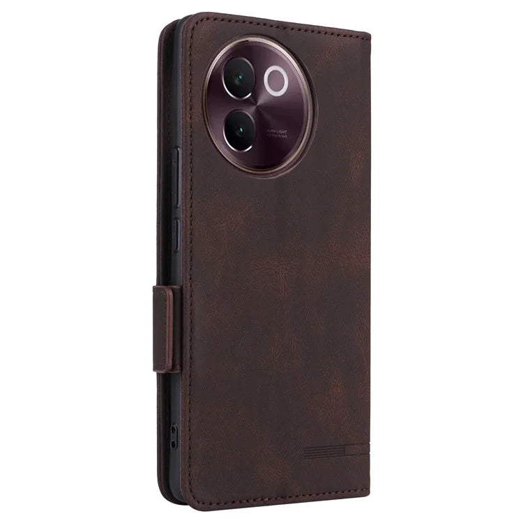 For vivo V30e 5G Case Leather Phone Cover Hardware Decor Folio Book Wallet