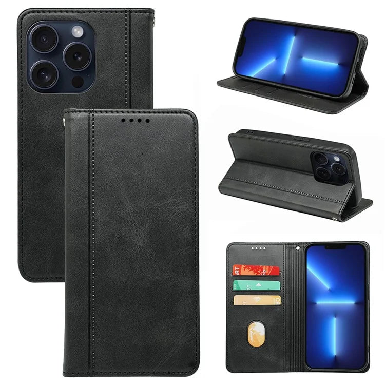 For iPhone 13 Pro Max Case Magnetic Auto Closing PU Leather Phone Cover