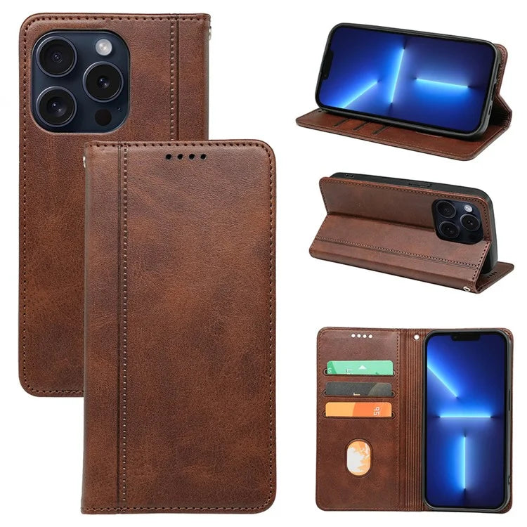 For iPhone 13 Pro Max Case Magnetic Auto Closing PU Leather Phone Cover