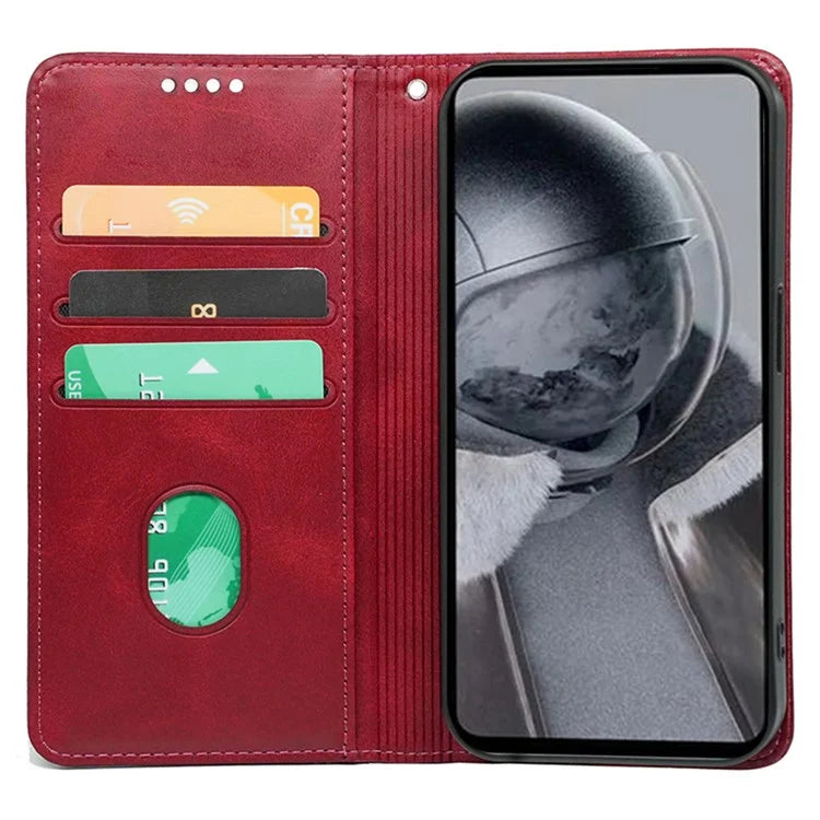 For Samsung Galaxy A14 4G / 5G Case Calf Texture Leather Wallet Phone Cover Stand Function
