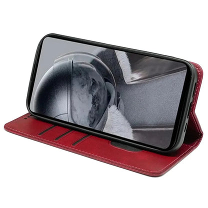 For Samsung Galaxy A14 4G / 5G Case Calf Texture Leather Wallet Phone Cover Stand Function