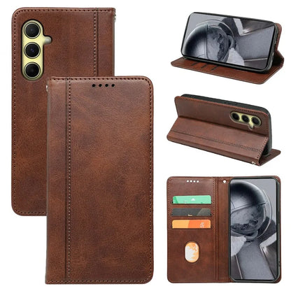 For Samsung Galaxy A14 4G / 5G Case Calf Texture Leather Wallet Phone Cover Stand Function